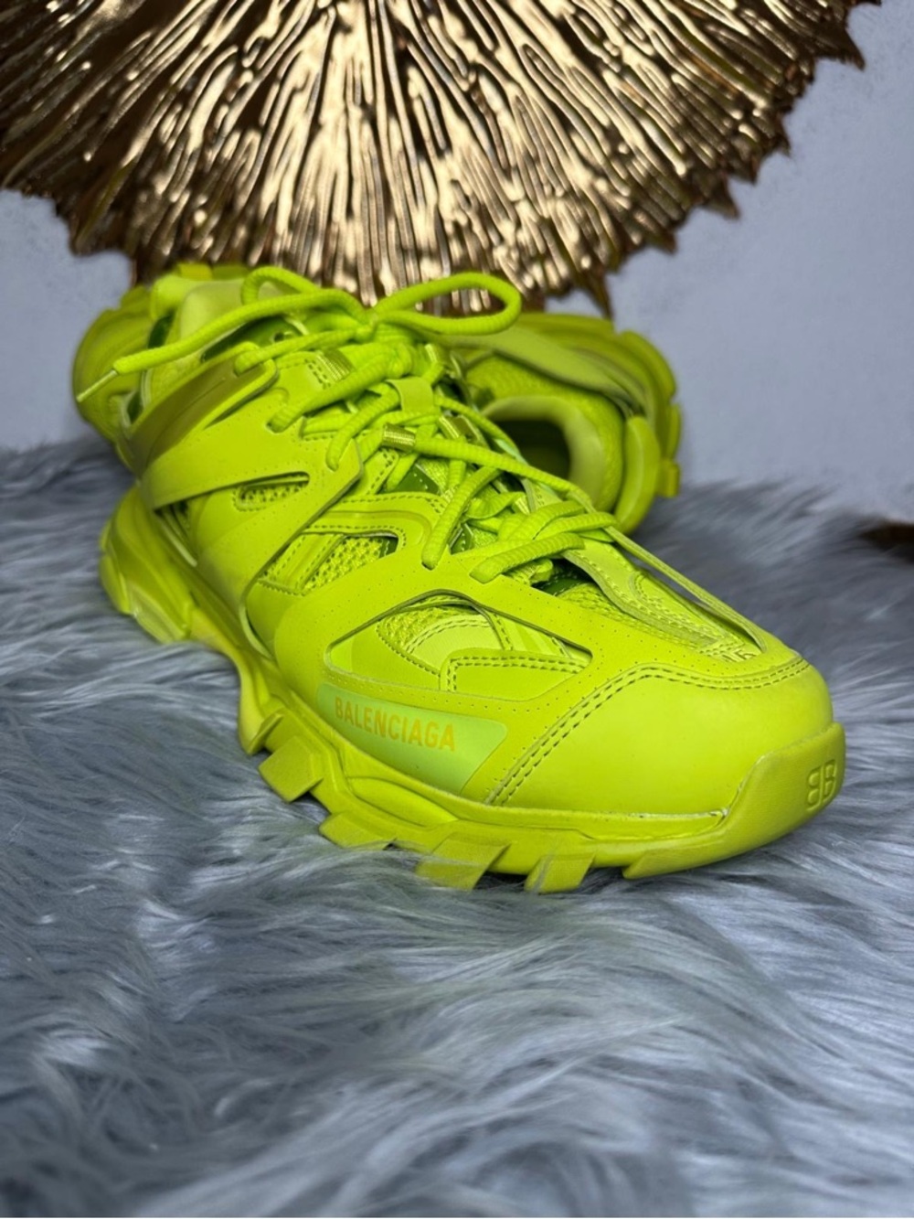 Balenciaga Neon Lime Track Trainers